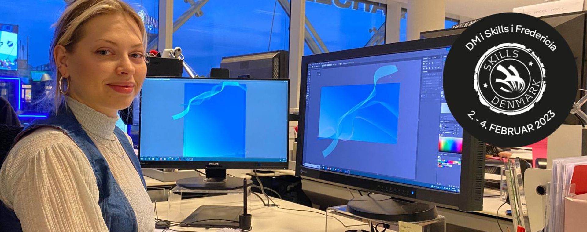 Mediegrafiker Lisa er klar til DM i Skills